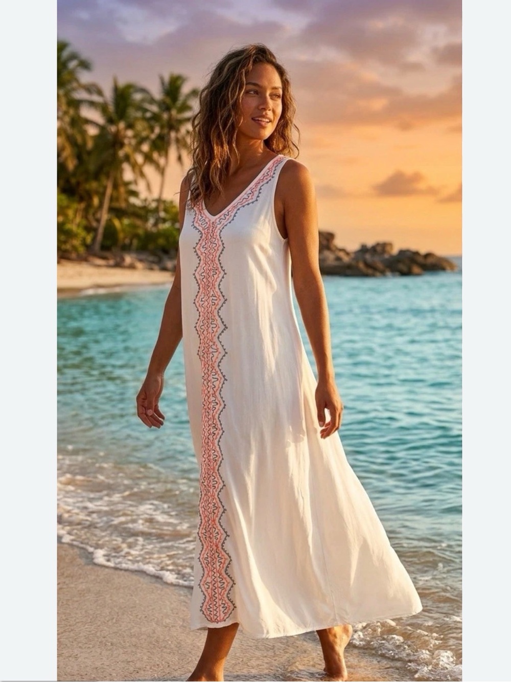EXIST Embroidered Boho Maxi Dress